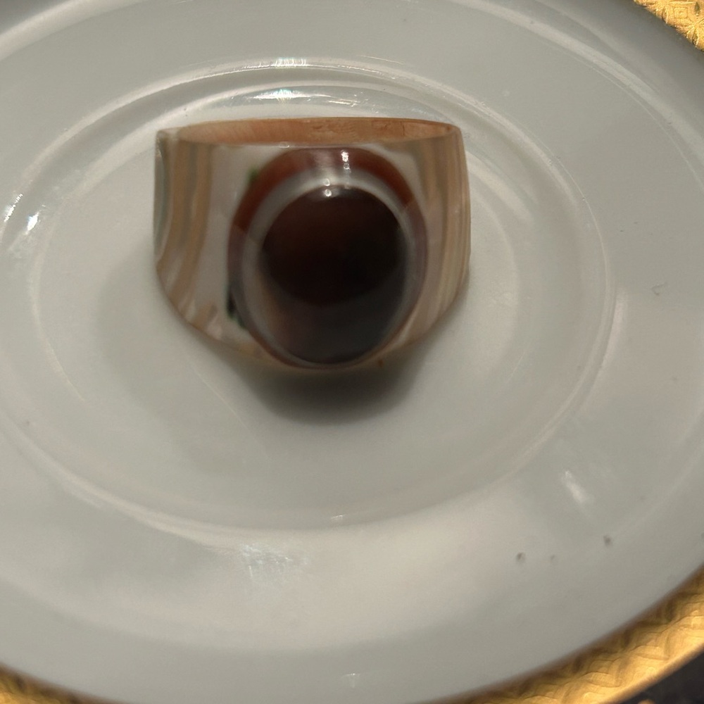 Vintage Shell & Horn Ring - image 5